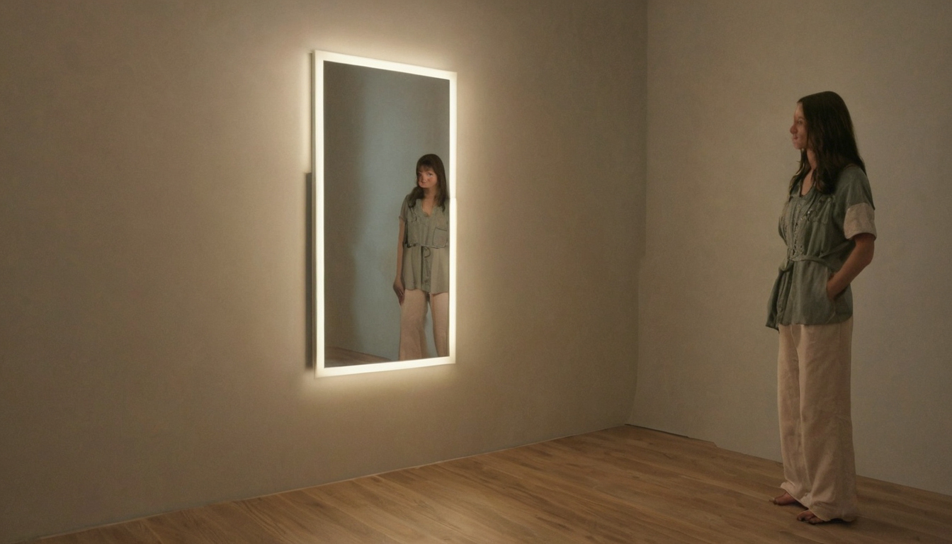 How should designers test floor mirror sightlines before choosing final light fittings editorial visual