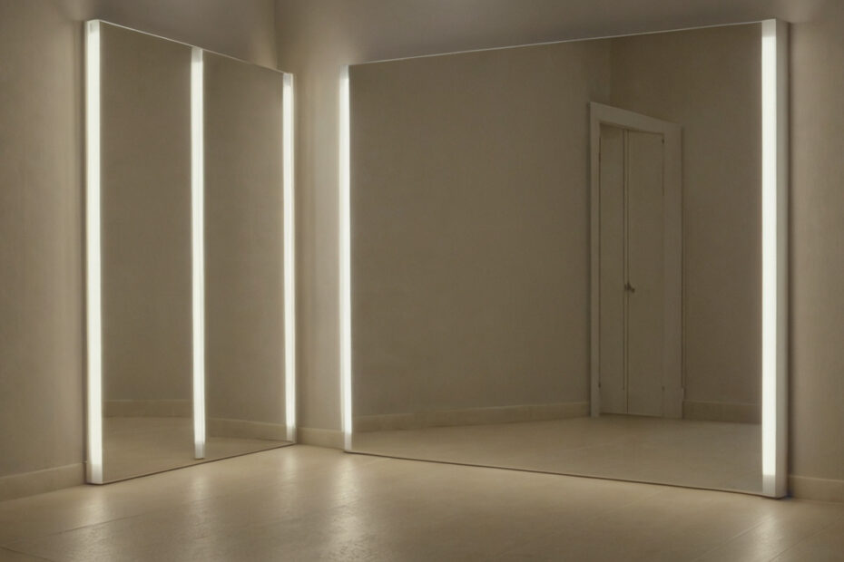 How is the combined floor-mirror and wall-wash load calculated