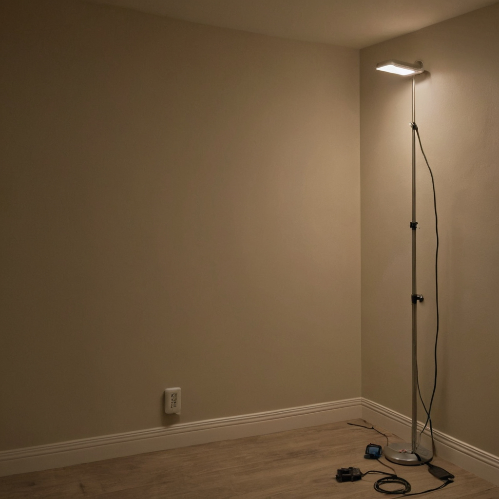 Practical visual for Does the floor-mirror lighting need a dedicated circuit